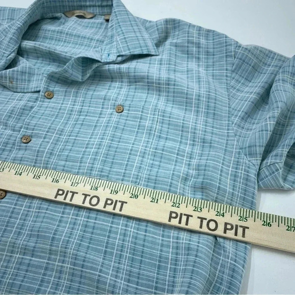 Paradise collection Mens Size XL shot sleeve button down shirt 1560 - Picture 4 of 7